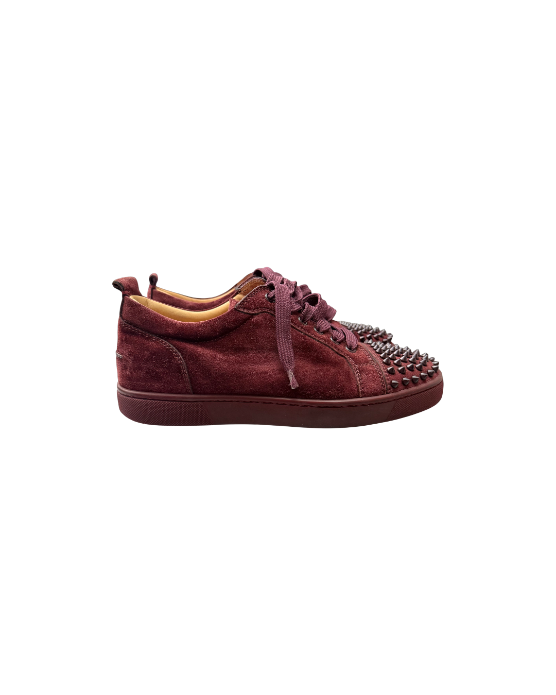 Christian Louboutin Louis Junior Spikes Low Burgundy