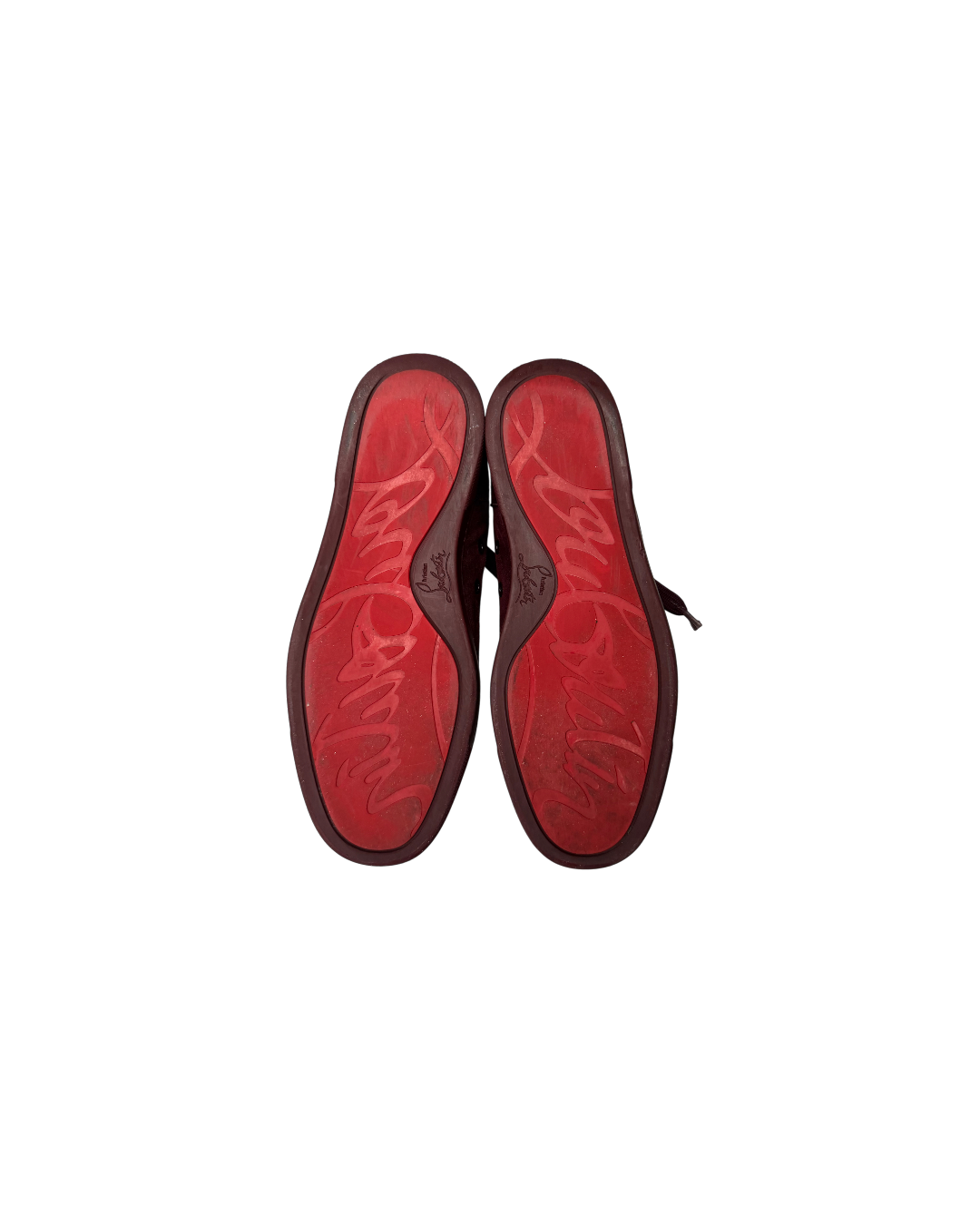 Christian Louboutin Louis Junior Spikes Low Burgundy