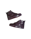 Christian Louboutin Louis Spikes High Glossy Burgundy