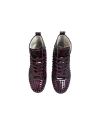 Christian Louboutin Louis Spikes High Glossy Burgundy