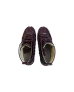 Christian Louboutin Louis Spikes High Glossy Burgundy