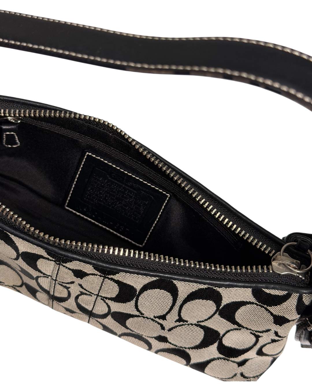 Coach Baguette Pochette Shoulderbag Grey Black