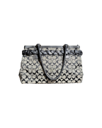 Coach Hampton Signature Carryall Bag Black Grey