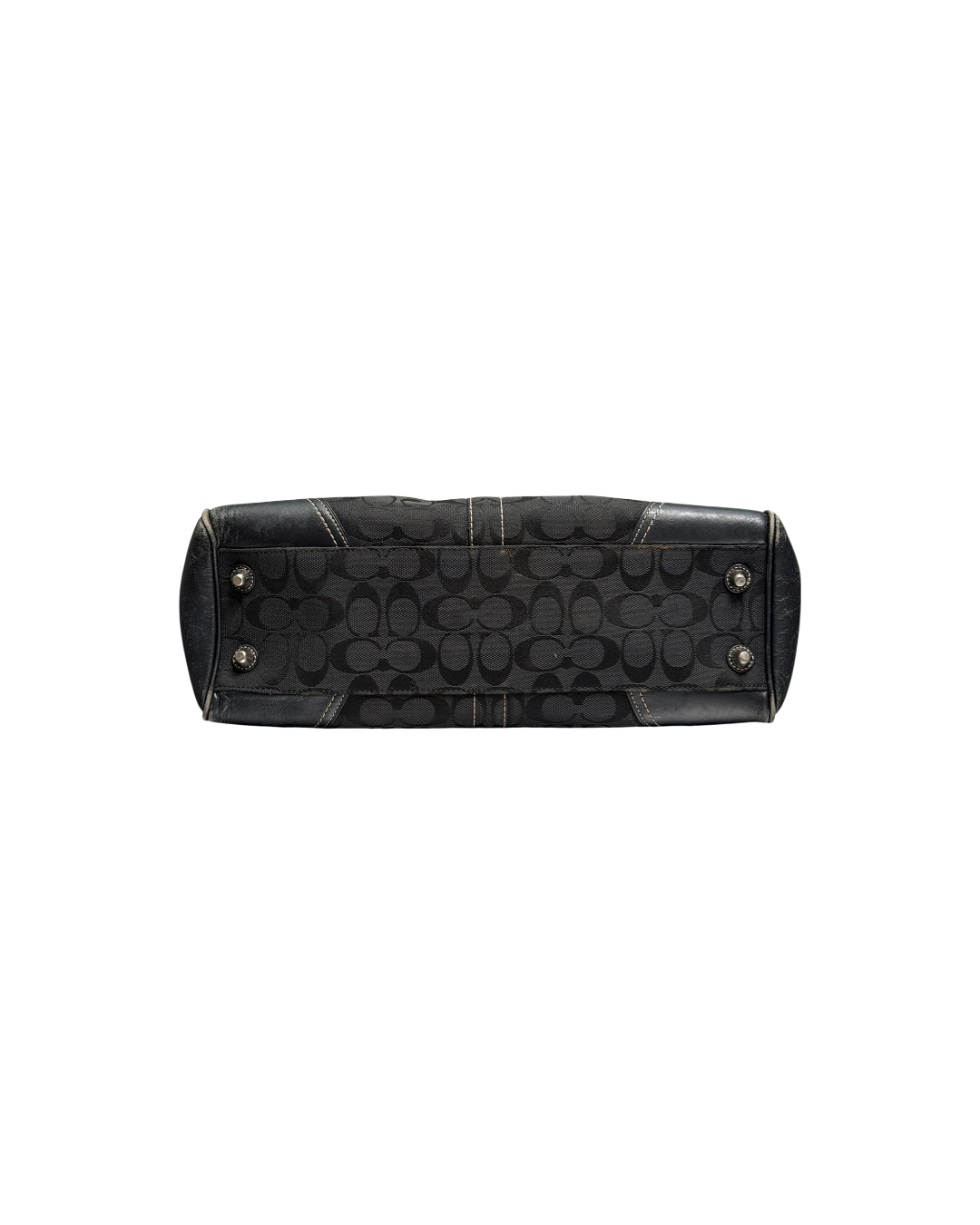 Coach Signature Hampton Bag Black Leather