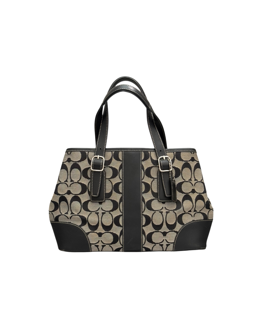 Coach Signature Handybag Grey Black