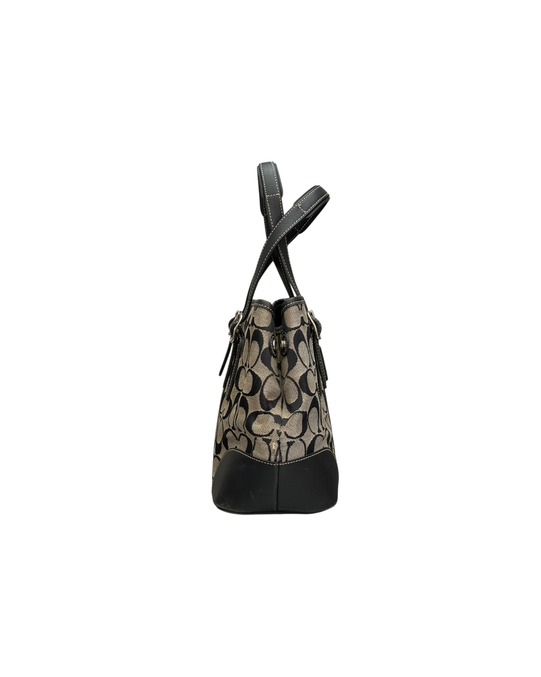 Coach Signature Handybag Grey Black