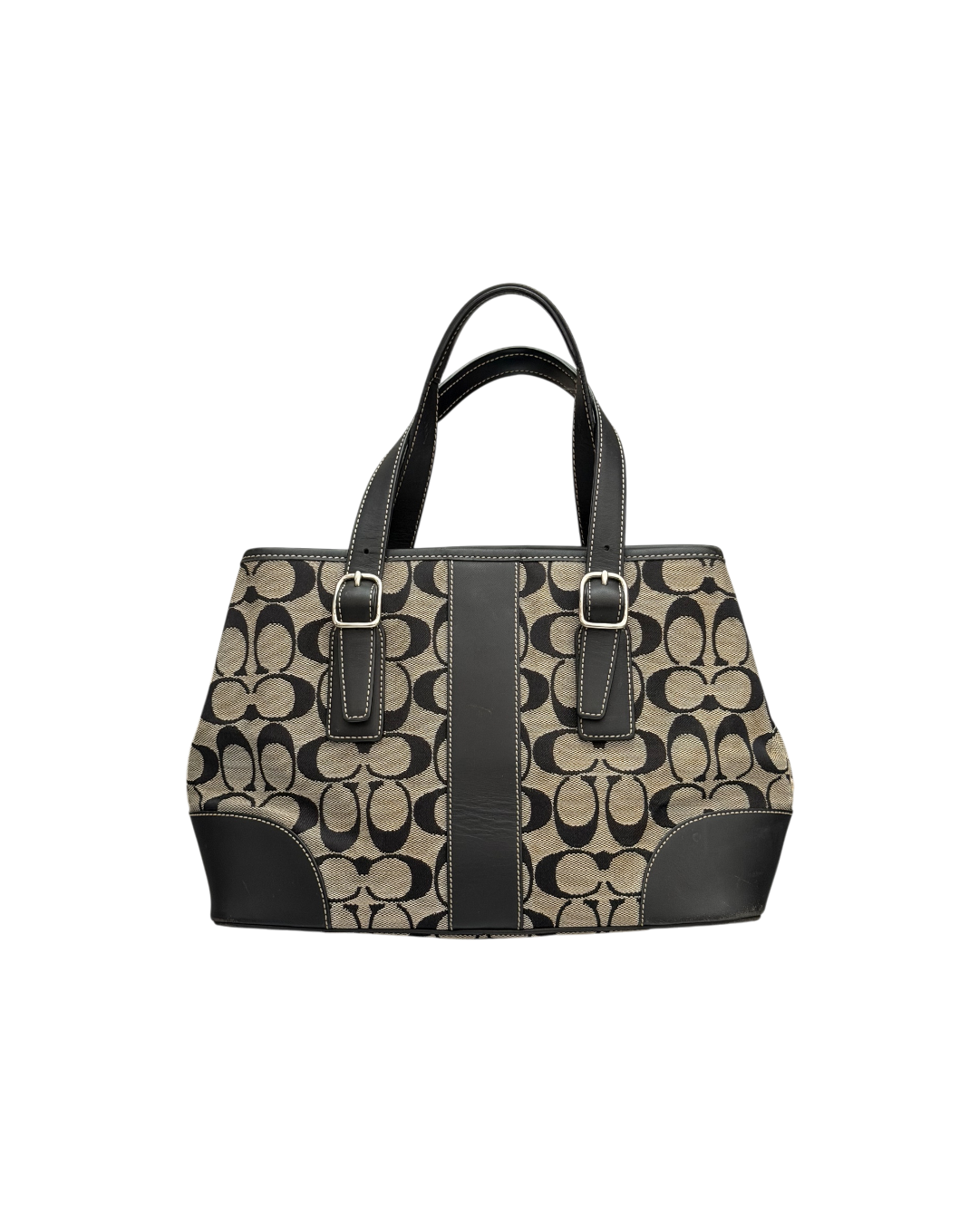 Coach Signature Handybag Grey Black