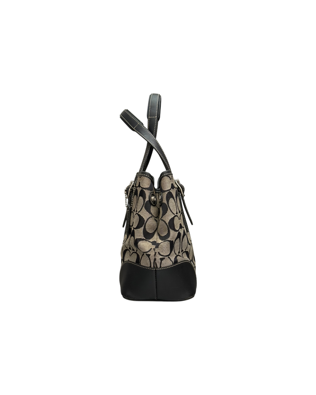 Coach Signature Handybag Grey Black