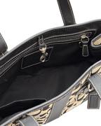 Coach Signature Handybag Grey Black