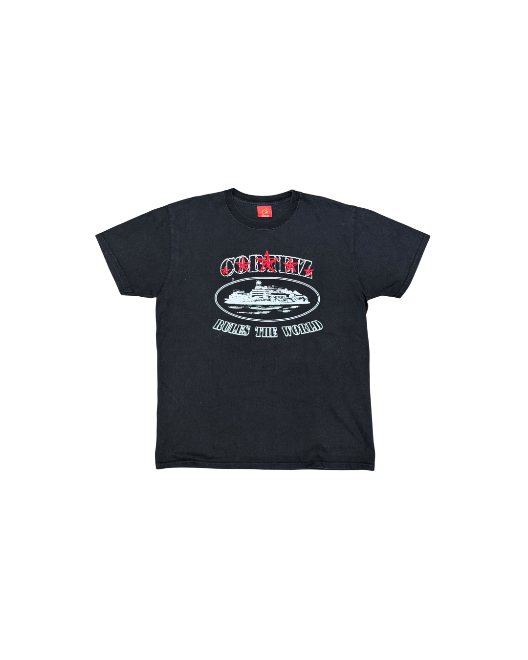 Corteiz 5 Starz Alcatraz T-Shirt Black Red