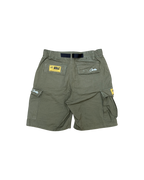 Corteiz Alcatraz Cargo Shorts Olive