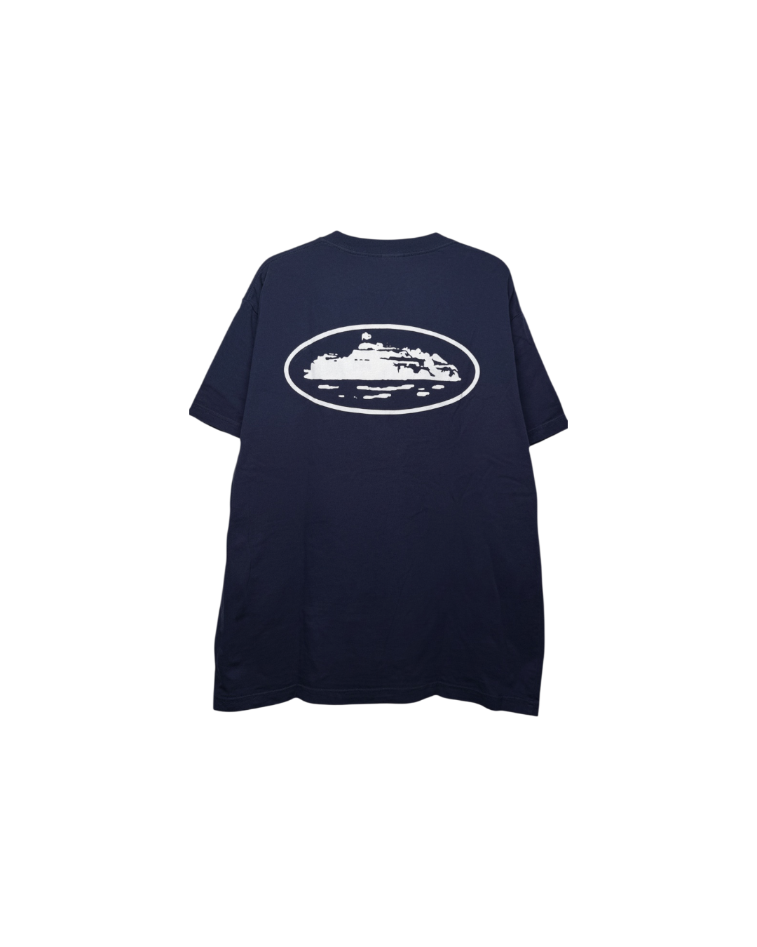 Corteiz OG Island Alcatraz Logo T-Shirt Navy White