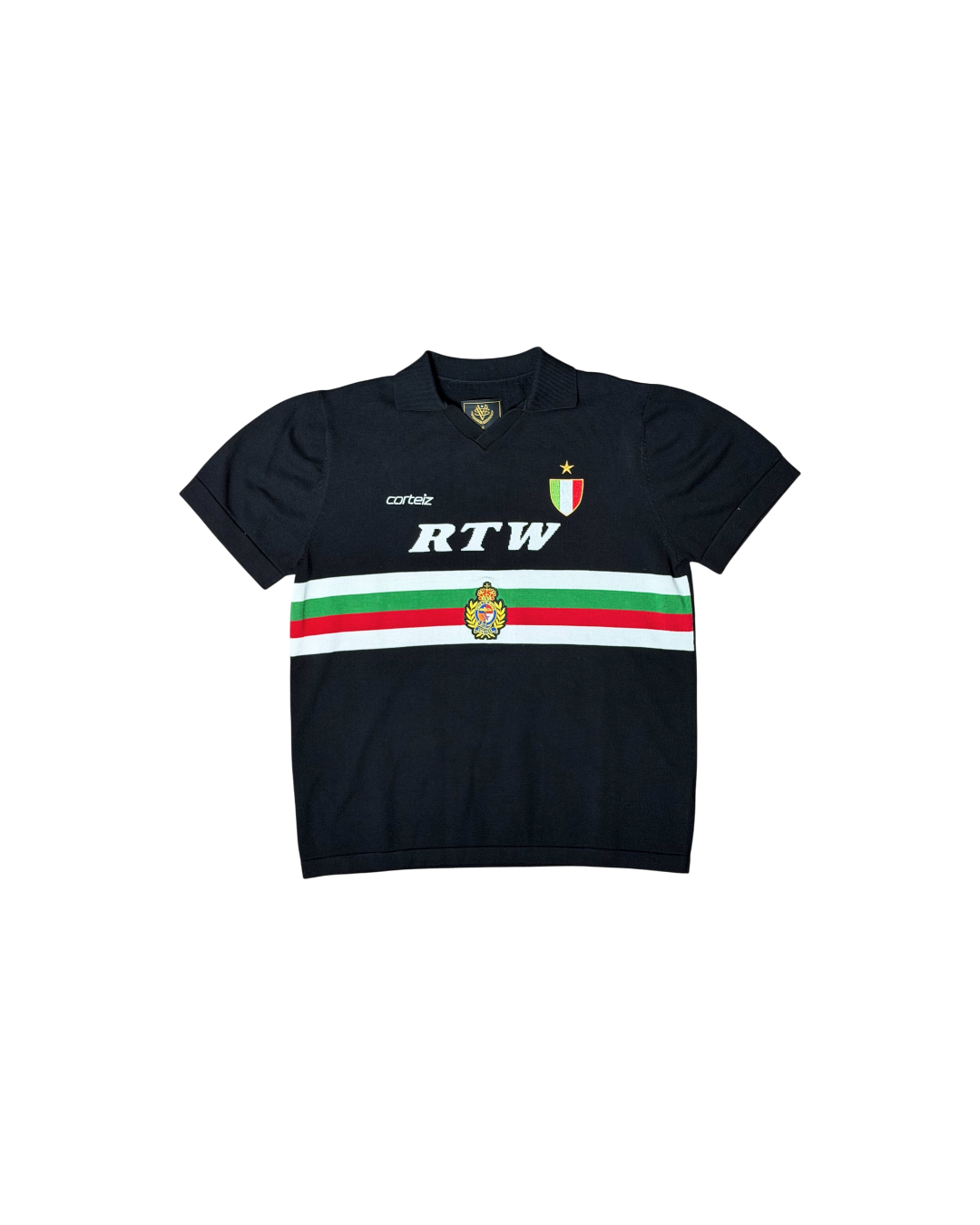 Corteiz Serie A Knit Jersey in Black