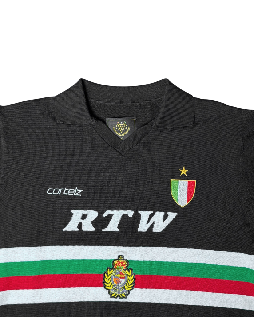 Corteiz Serie A Knit Jersey in Black