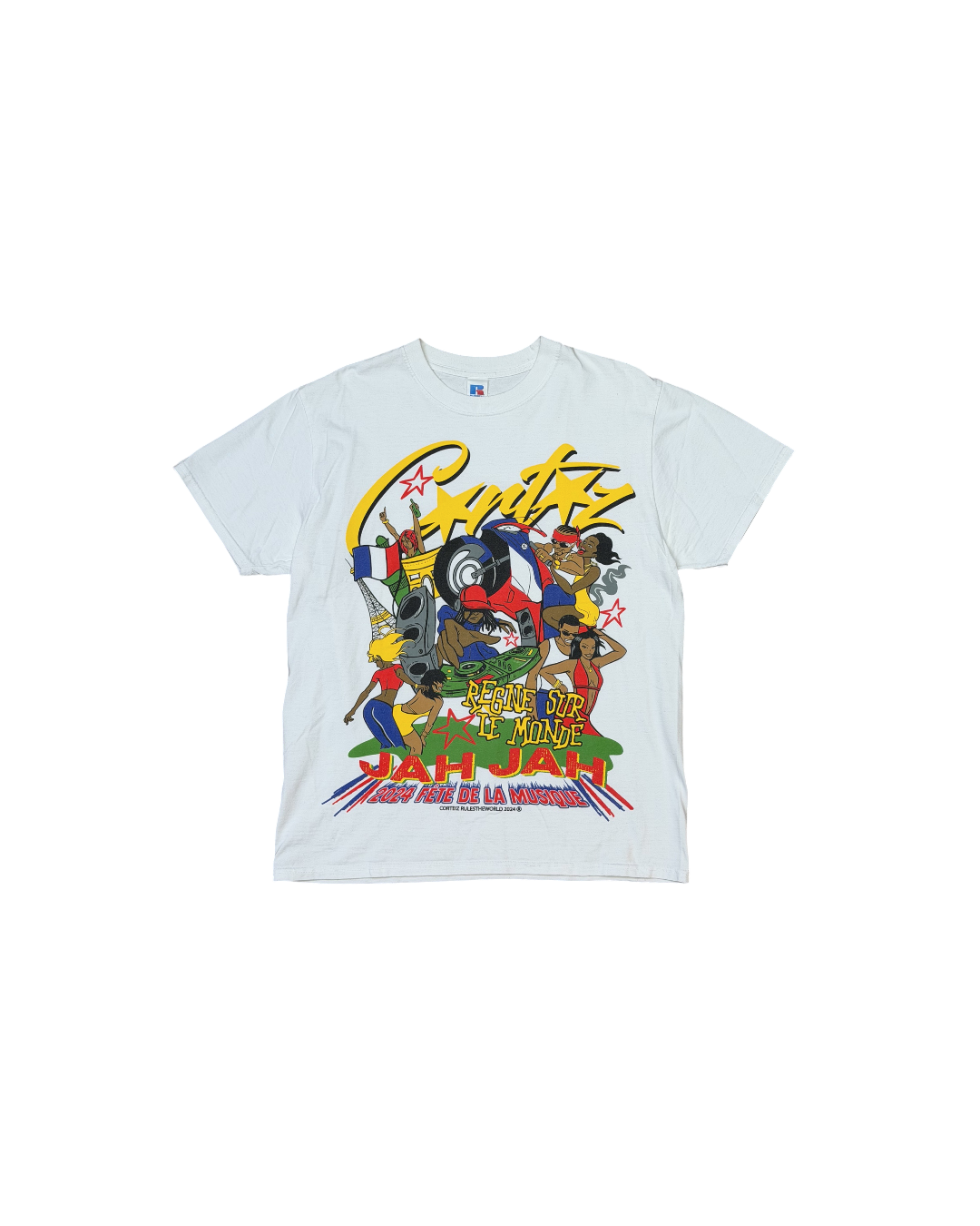 Corteiz x JahJah "Fête de la Musique" T-Shirt White