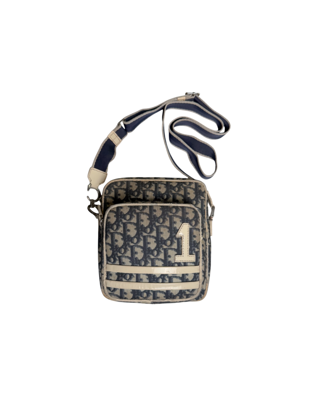 Dior Trotter Monogram Canvas Shoulder Bag Blue