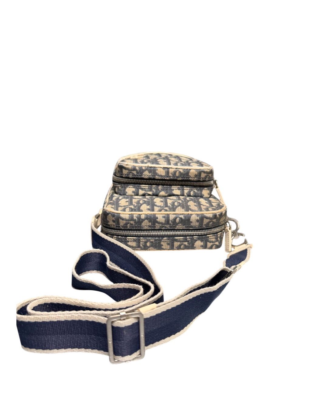 Dior Trotter Monogram Canvas Shoulder Bag Blue