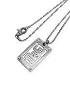Dolce & Gabbana Tag Necklace Steel Ball Chain Rectangular Pendant