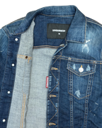 Dsquared2 Distessed Denim Jacket Blue Distessed