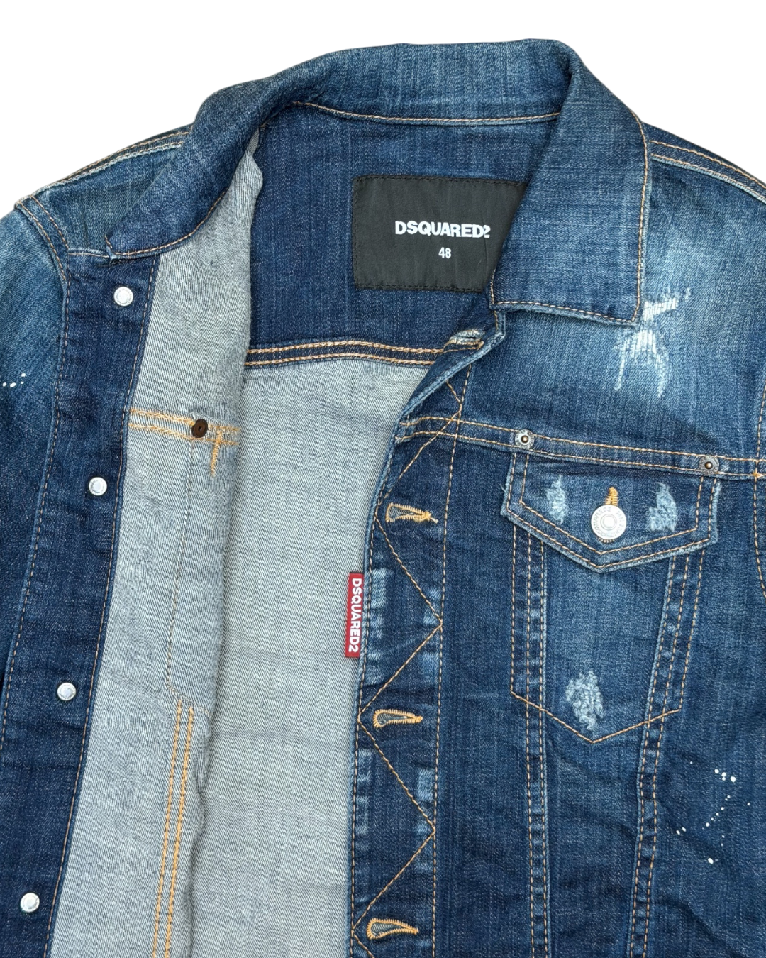 Dsquared2 Distessed Denim Jacket Blue Distessed