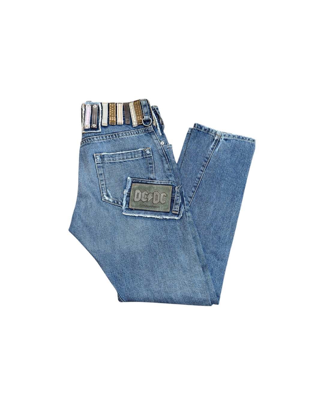 Dsquared2 Distressed Denim Jeans Pocket Waistband