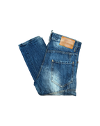 Dsquared2 Tidy Biker Jeans Distressed Blue Patch Splatters