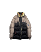 FUBU Oversized Puffer Jacket Beige Black