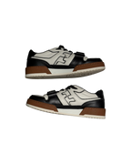 Fendi Match Sneakers White Black Brown Leather