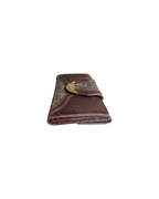 Fendi Spy Continental Wallet Brown Leather Canvas