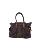 Fendi Zucca Canvas Hand Bag Brown