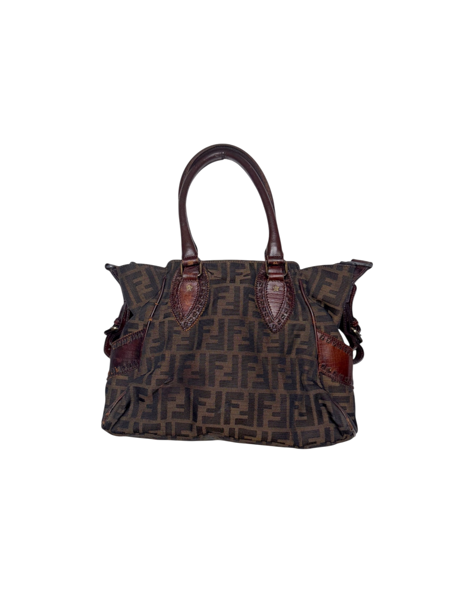 Fendi Zucca Canvas Hand Bag Brown