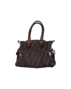 Fendi Zucca Canvas Hand Bag Brown
