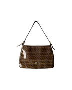 Fendi Zucchino Mamma Baguette Shoulderbag Hardware Canvas