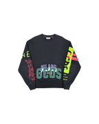 GCDS Milano Lettering Crewneck Black
