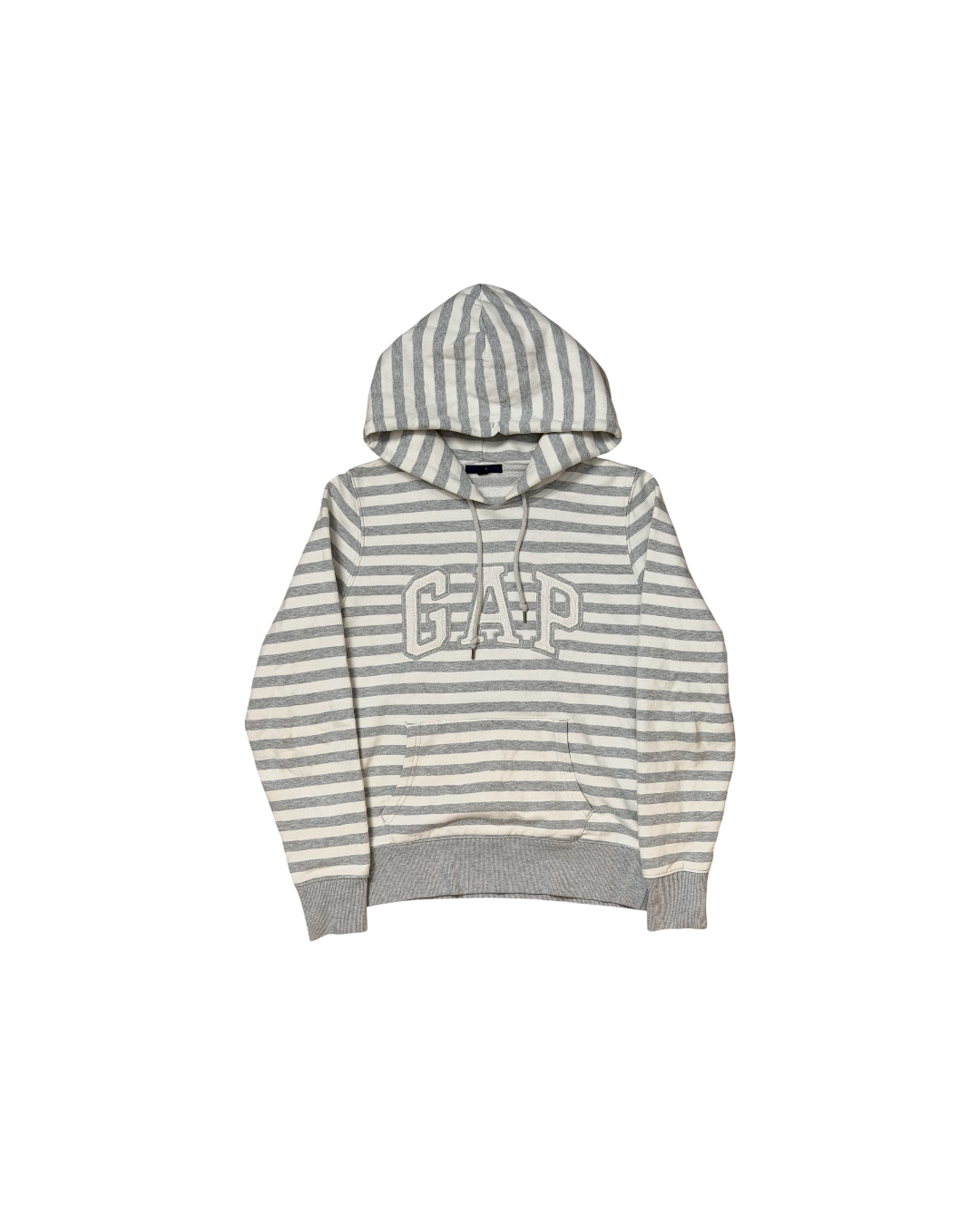 Gap Striped Hoodie Grey White