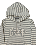 Gap Striped Hoodie Grey White