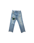 Gucci Butterfly Embroidered Straight Fit Denim Jeans
