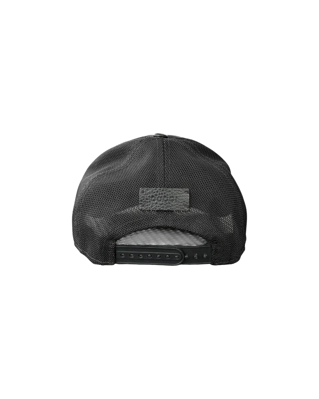 Gucci GG Black Monogram Nylon Mesh Baseball Cap