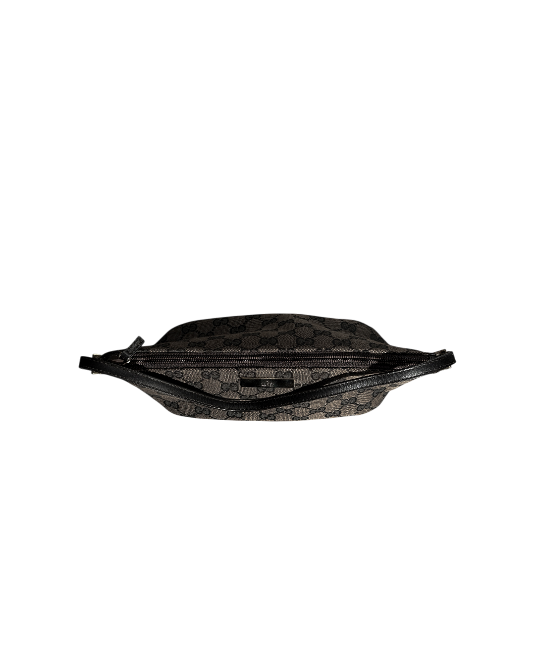 Gucci GG Canvas Boat Pochette Beige Black