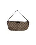 Gucci GG Canvas Boat Pochette Beige Brown