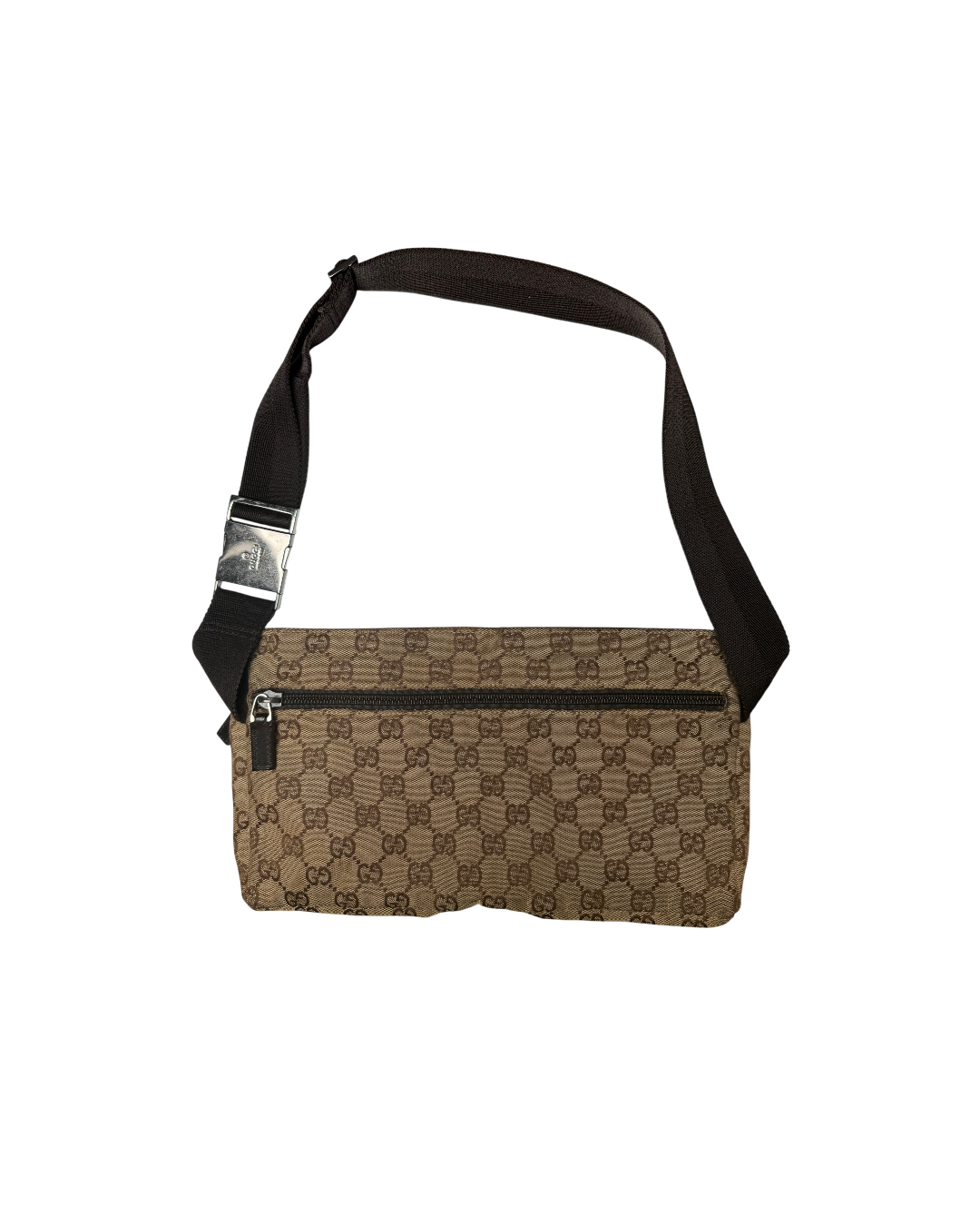 Gucci GG Canvas Double Pocket Belt Bag