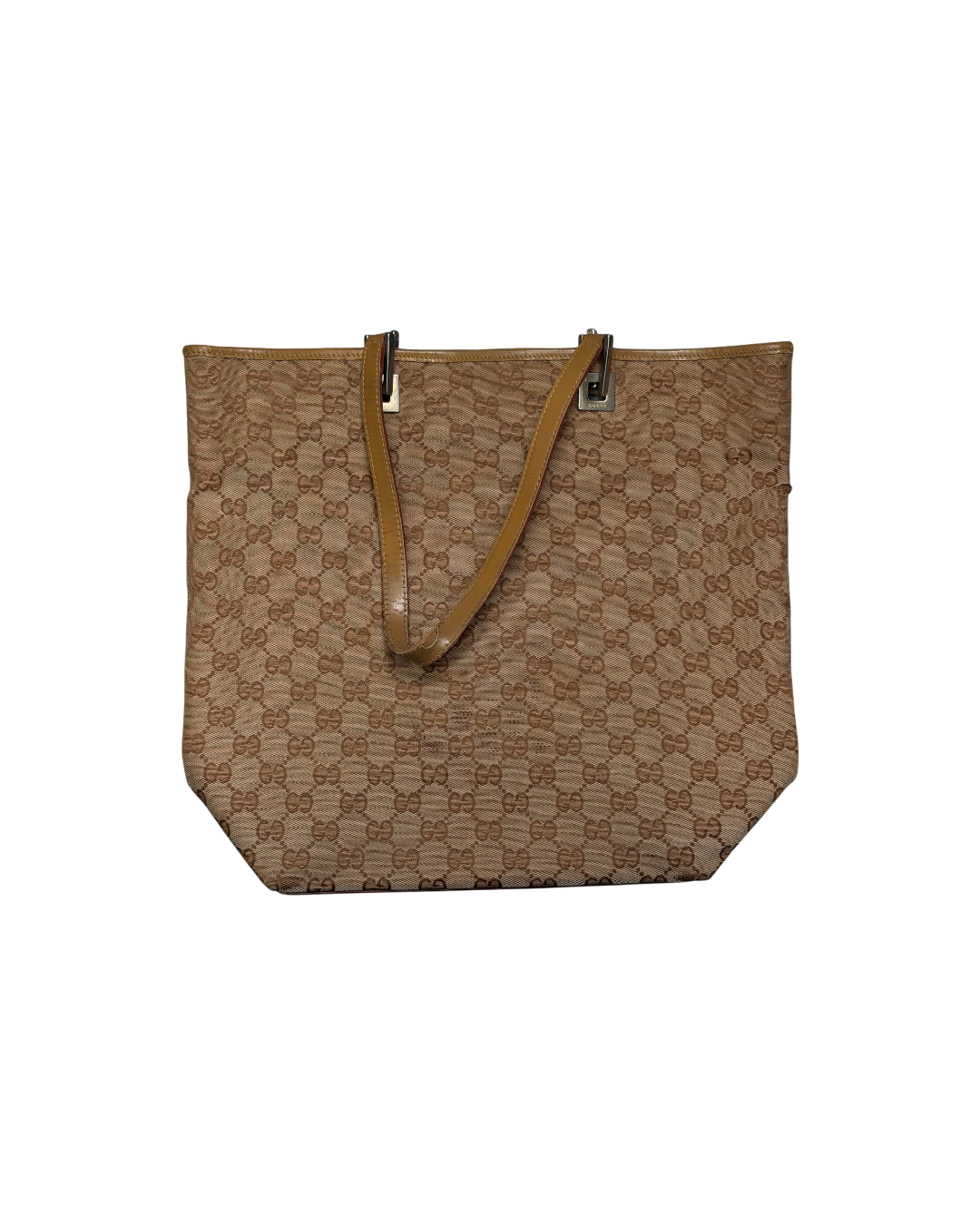 Gucci GG Canvas Tote Bag Beige Cotton