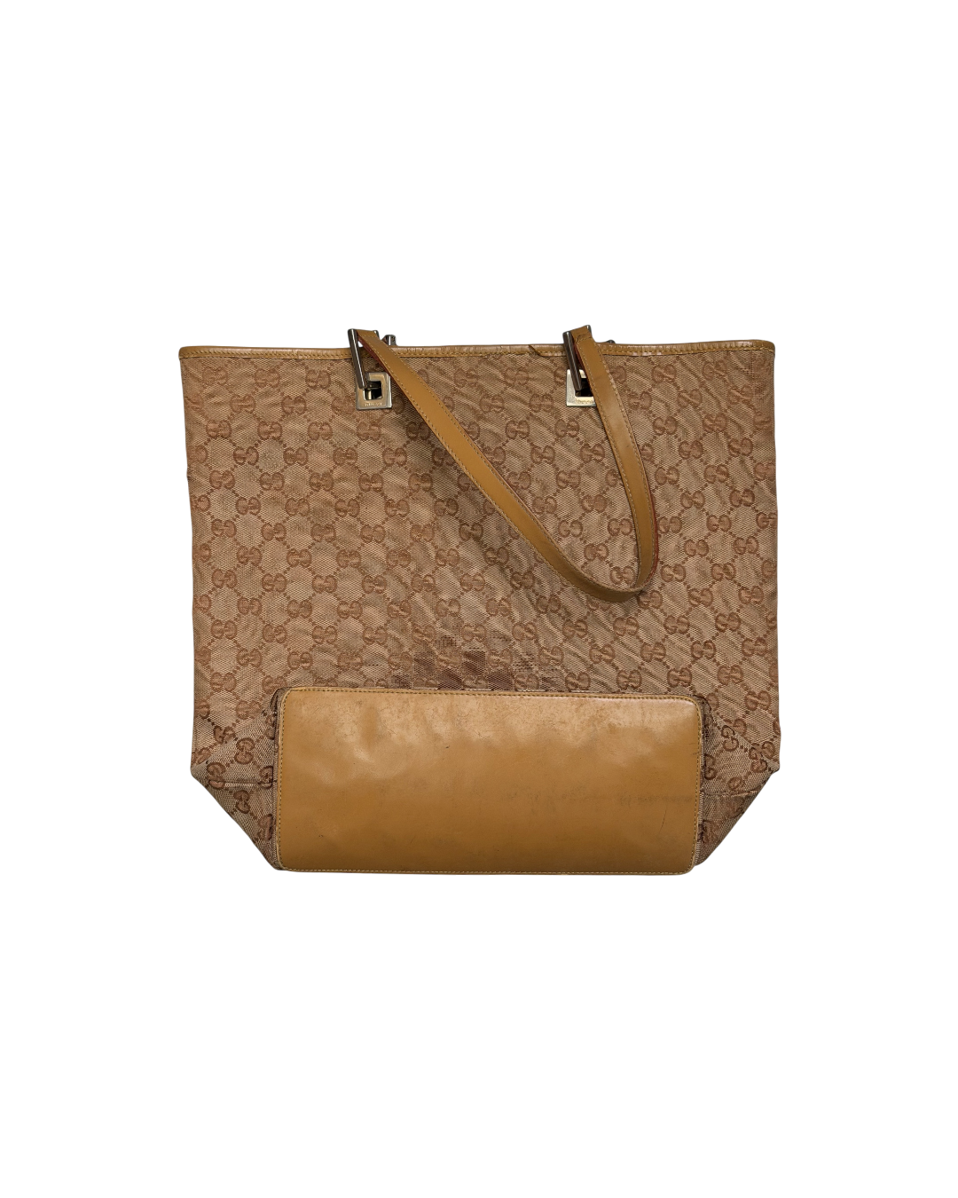 Gucci GG Canvas Tote Bag Beige Cotton