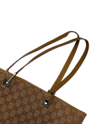 Gucci GG Canvas Tote Bag Beige Cotton