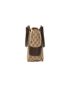Gucci GG Canvas Tote Bag Neutrals Tote Beige Brown Leather