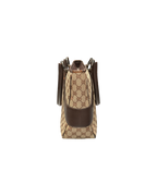 Gucci GG Canvas Tote Bag Neutrals Tote Beige Brown Leather