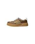 Gucci GG Embossed Chunky Leather and Canvas Sneakers