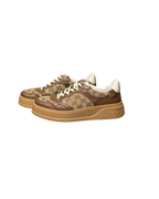 Gucci GG Embossed Chunky Leather and Canvas Sneakers