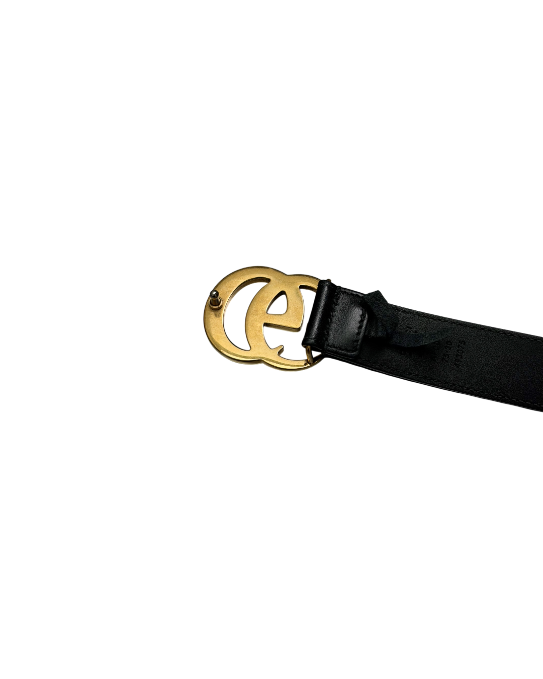 Gucci GG Marmont Belt Black Leather Shiny Gold Buckle