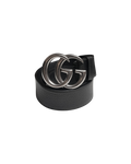Gucci GG Marmont Belt Black Silver